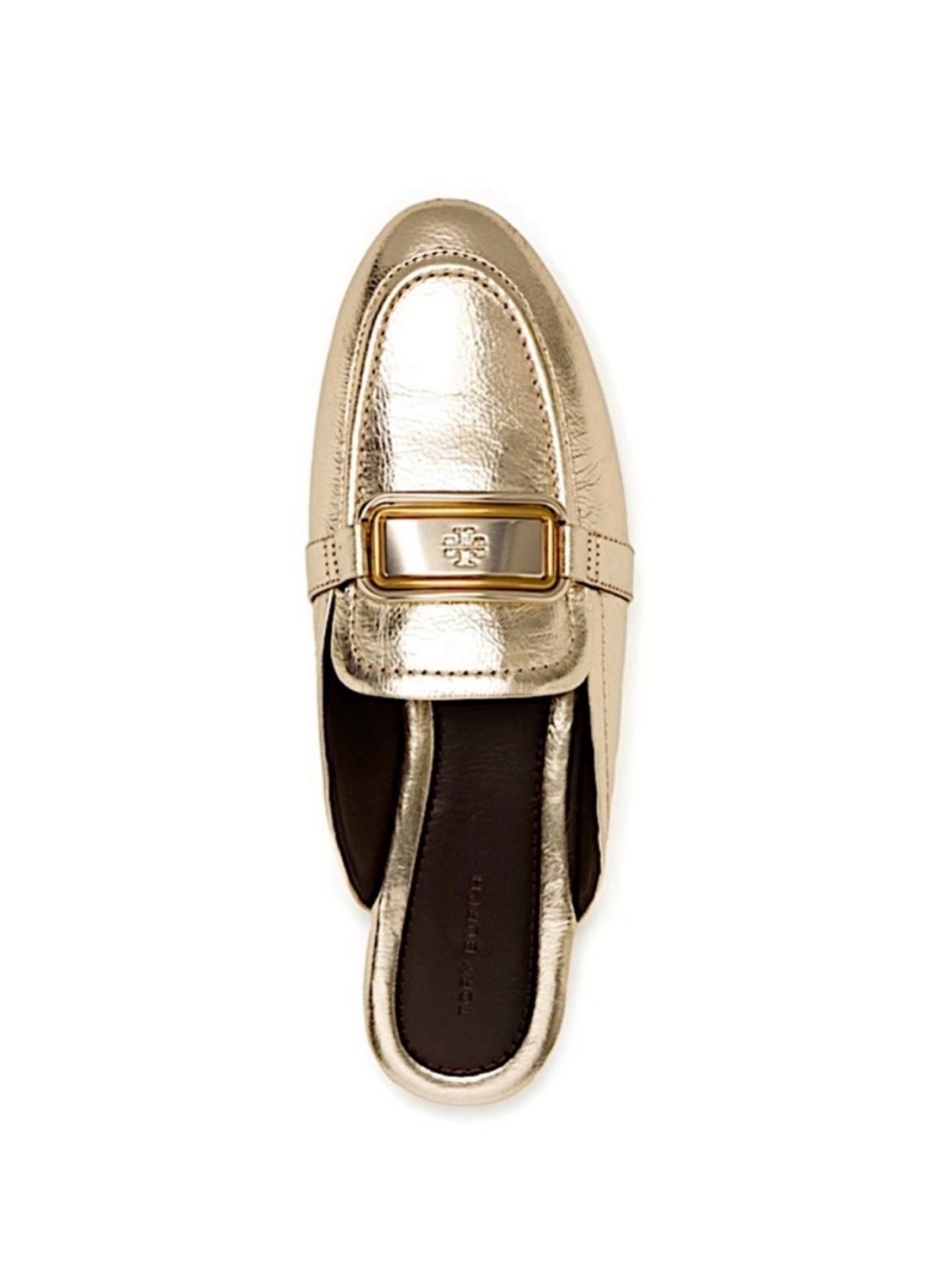 NWT Tory Burch-Spark Gold-Georgia Backless Loafer-Metallic
